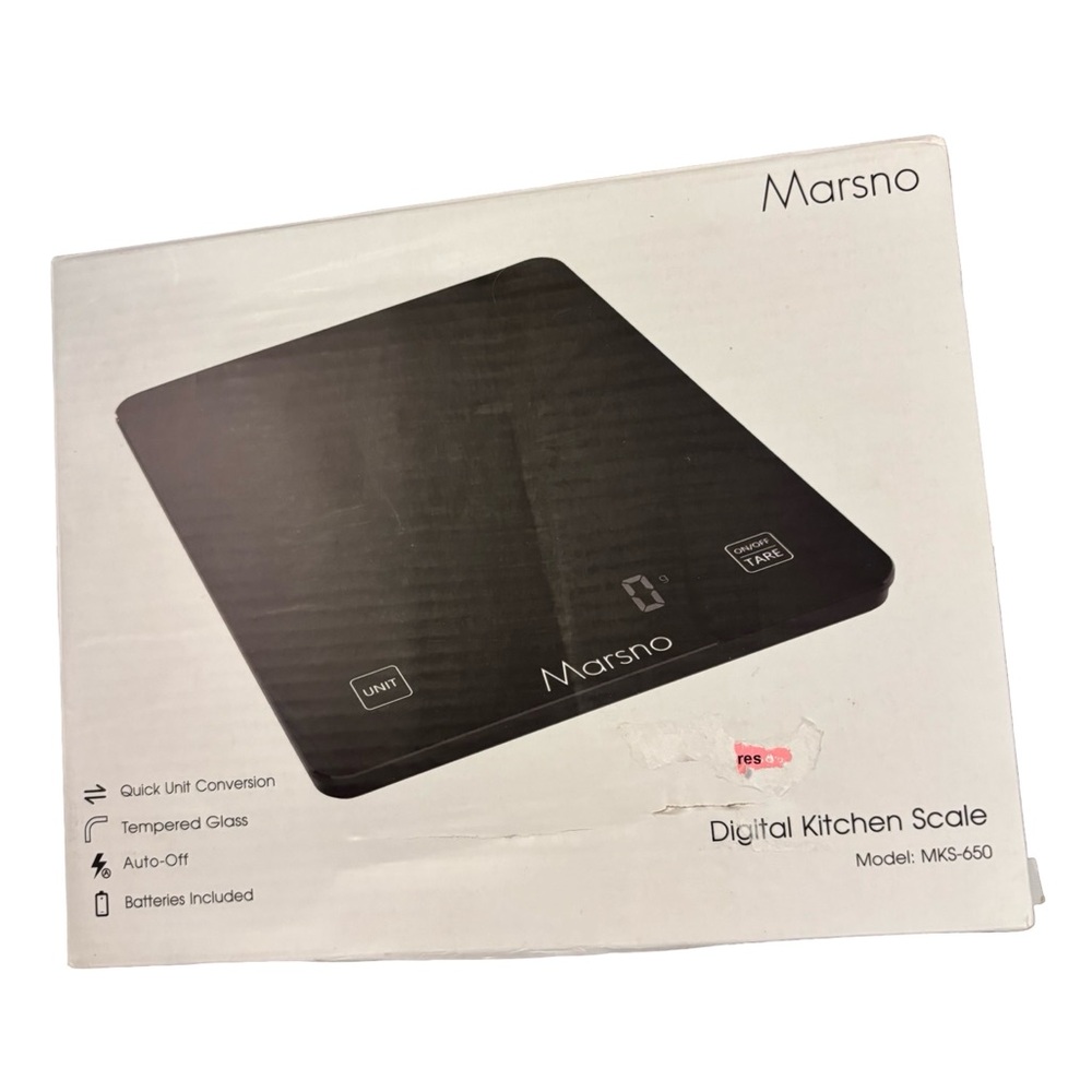 Marsno Digital Black Kitchen Scale